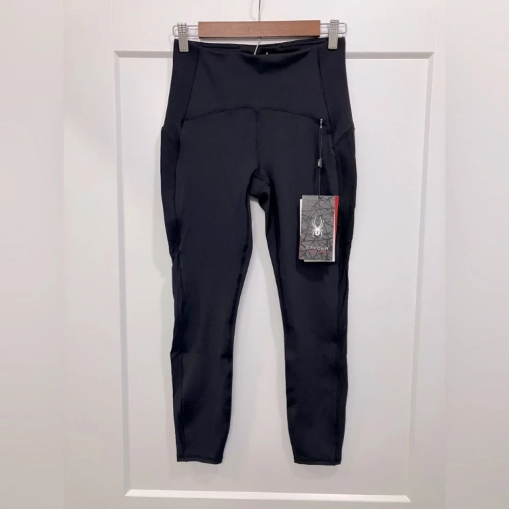 Spyder Active Vent Mesh 7/8 Leggings Black Small NWT Dry Quick Reflective